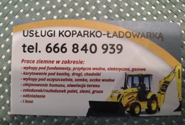 Usługi Koparko-ładowarką, prace ziemne